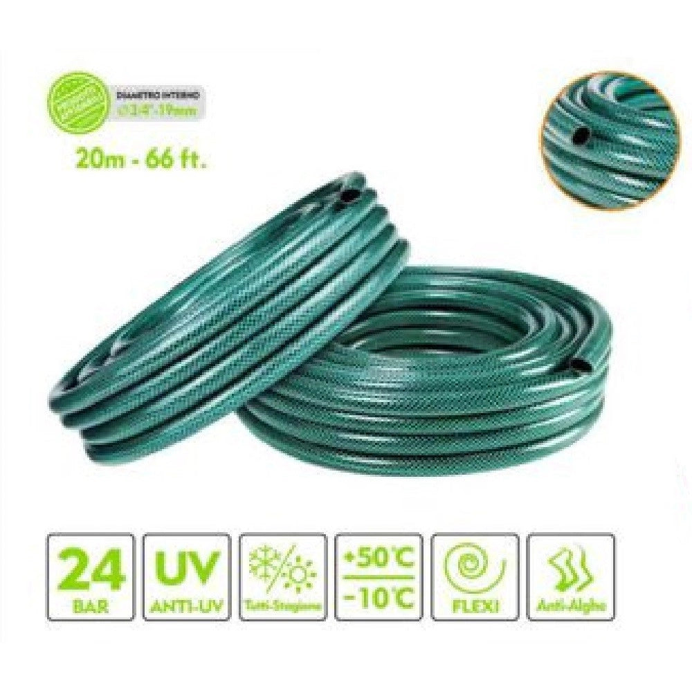 Trade Shop - Tubo Irrigazione Annaffia Giardino Piante Lava Pompa 20mt 66 Ft. ø3/4-19mm 57508 -
