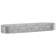 Fioriere | Cassetta per fiori | Letto Giardino Acciaio Zincato 322x100x36cm Argento