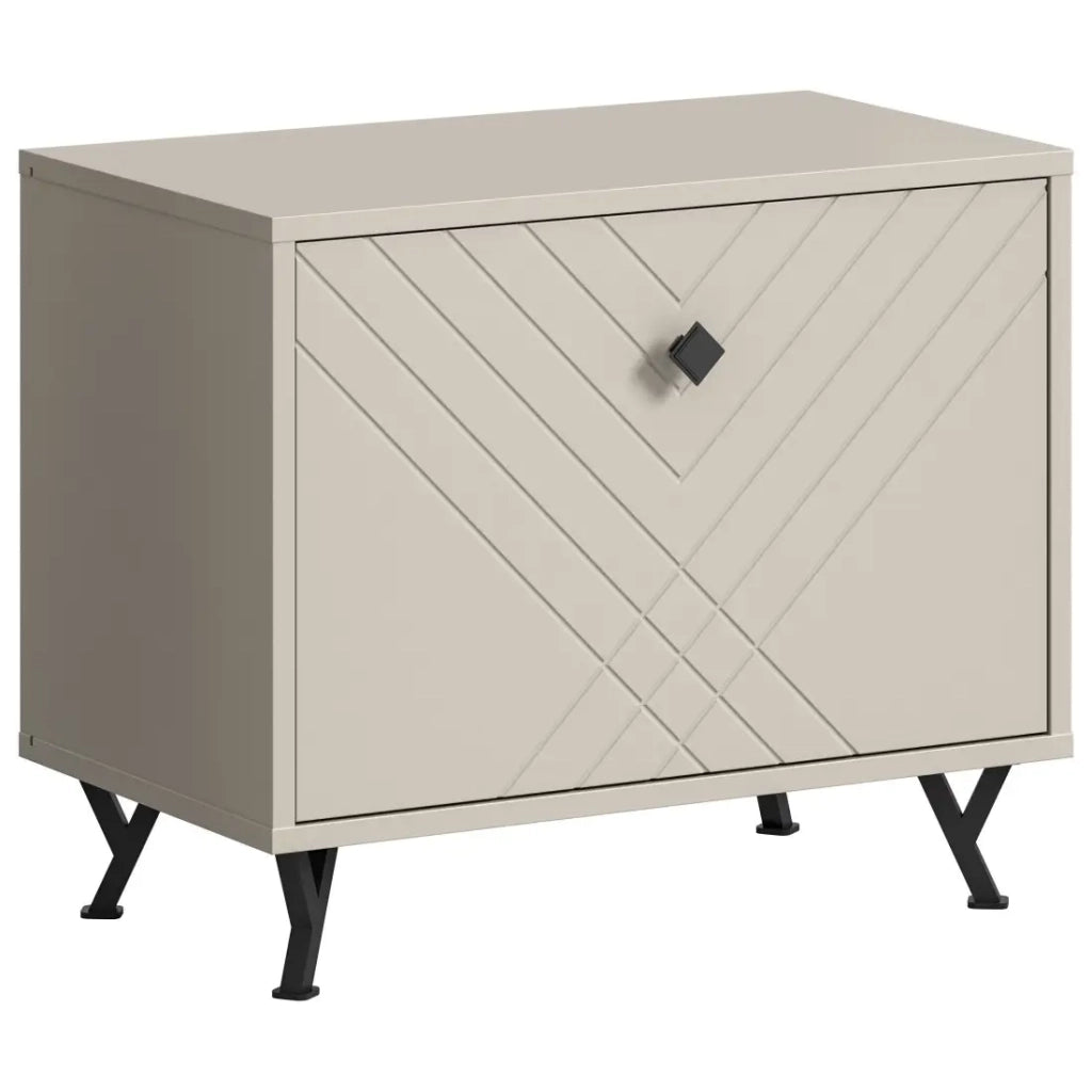 Mobile porta scarpe LUNA – Beige opaco – 1 ribalta – 60x50x35 cm