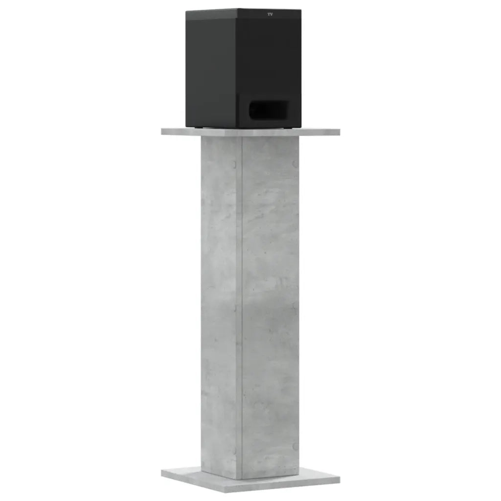 Supporti Altoparlanti 2 pz Grigio 30x30x80 cm Legno Multistrato 852666