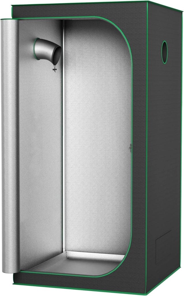 Grow Tent - Tenda da coltivazione, 60 x 60 x 140 cm, con riflettente, in Mylar riflettente, impermeabile, per piante in crescita, spazio
