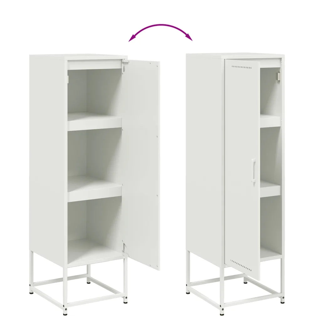 Credenza Bianca 36x39x123 cm in Acciaio