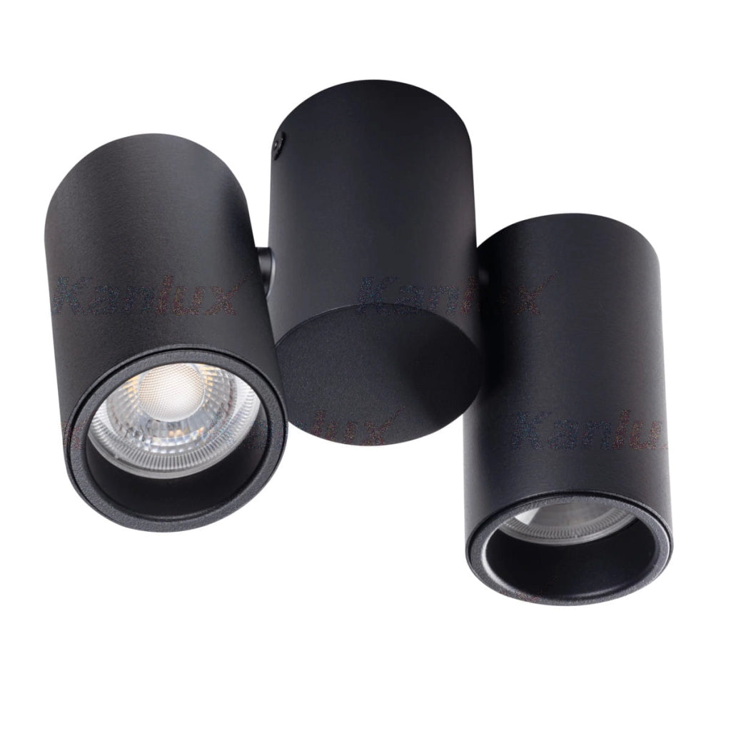 Plafoniera Kanlux BLURRO 2 spot GU10 orientabili nera 32952