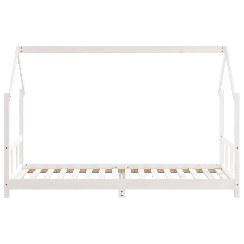 Giroletto per Bambini Bianco 90x200cm in Legno Massello di Pino