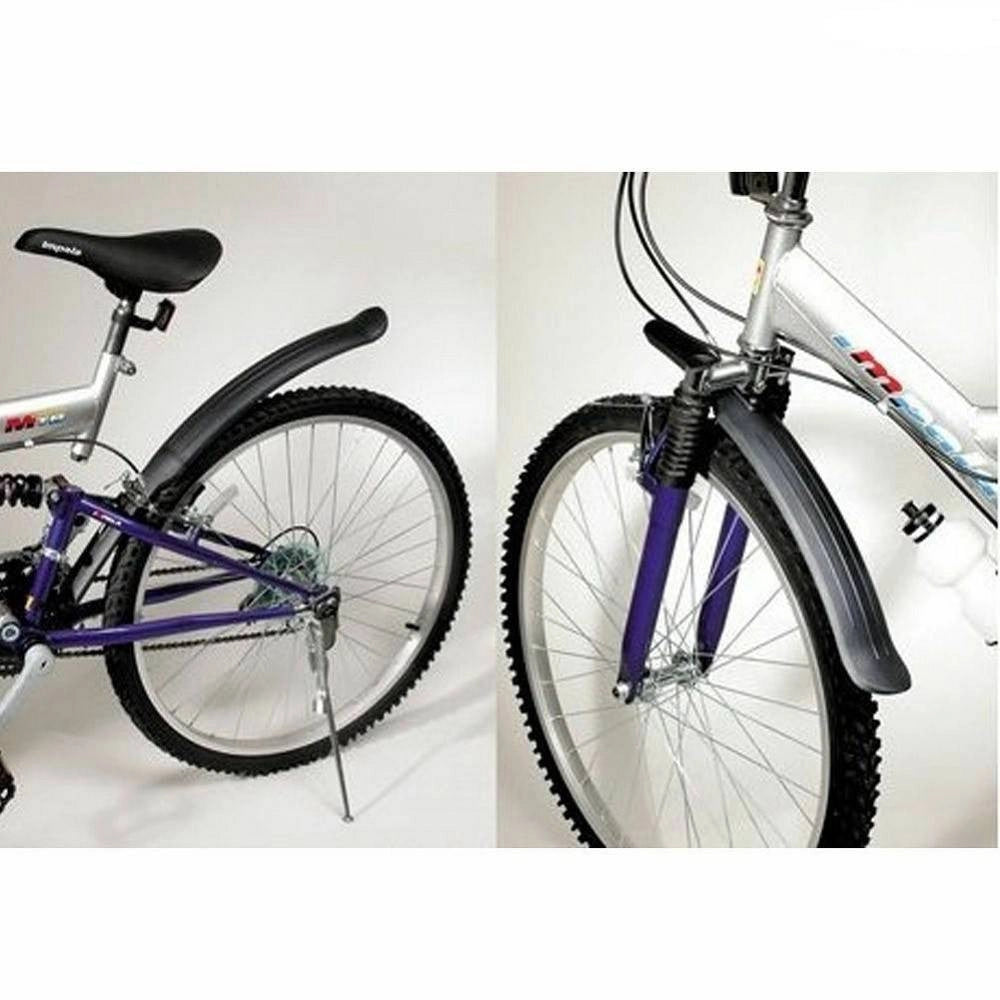 Trade Shop - Parafango Per Bici Bicicletta Set 2 Pezzi Paraspruzzi Mtb Anteriore E Posteriore -