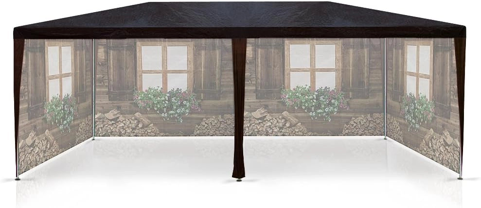Padiglione da Esterno Capanna 3x6m Pareti Laterali a Rullo Tenda per Feste Eventi Party 18m²