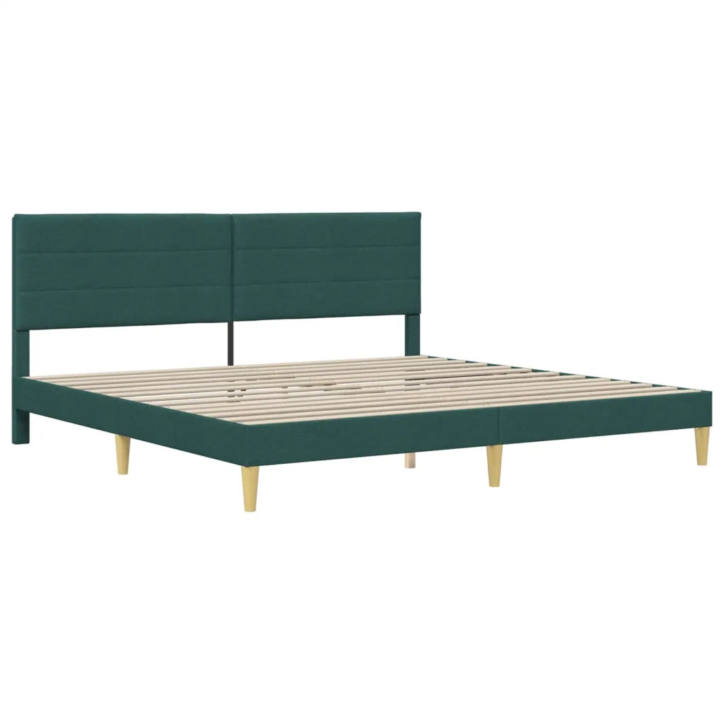 Struttura del letto Verde Scuro 180 x 200 cm Tessuto
