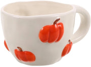 Tazza Ceramica a Forma di Zucca - Unica Tazza per Caffè/Tè - Resistente al Calore - Per Caffè/Tè - Facile da Pulire - 15x10x7 cm - Tazza per Caffè