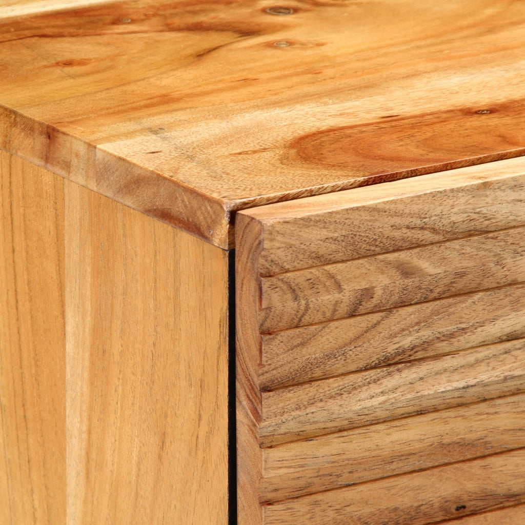 Comodino  50x33x60 cm in Legno Massello di Acacia