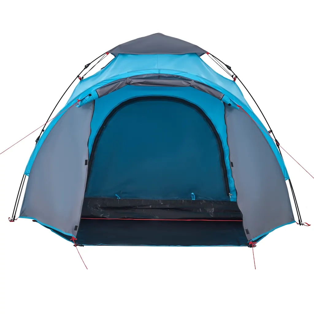 Tenda a Cupola da Campeggio 3 Persone Blu a Rilascio Rapido 4004227