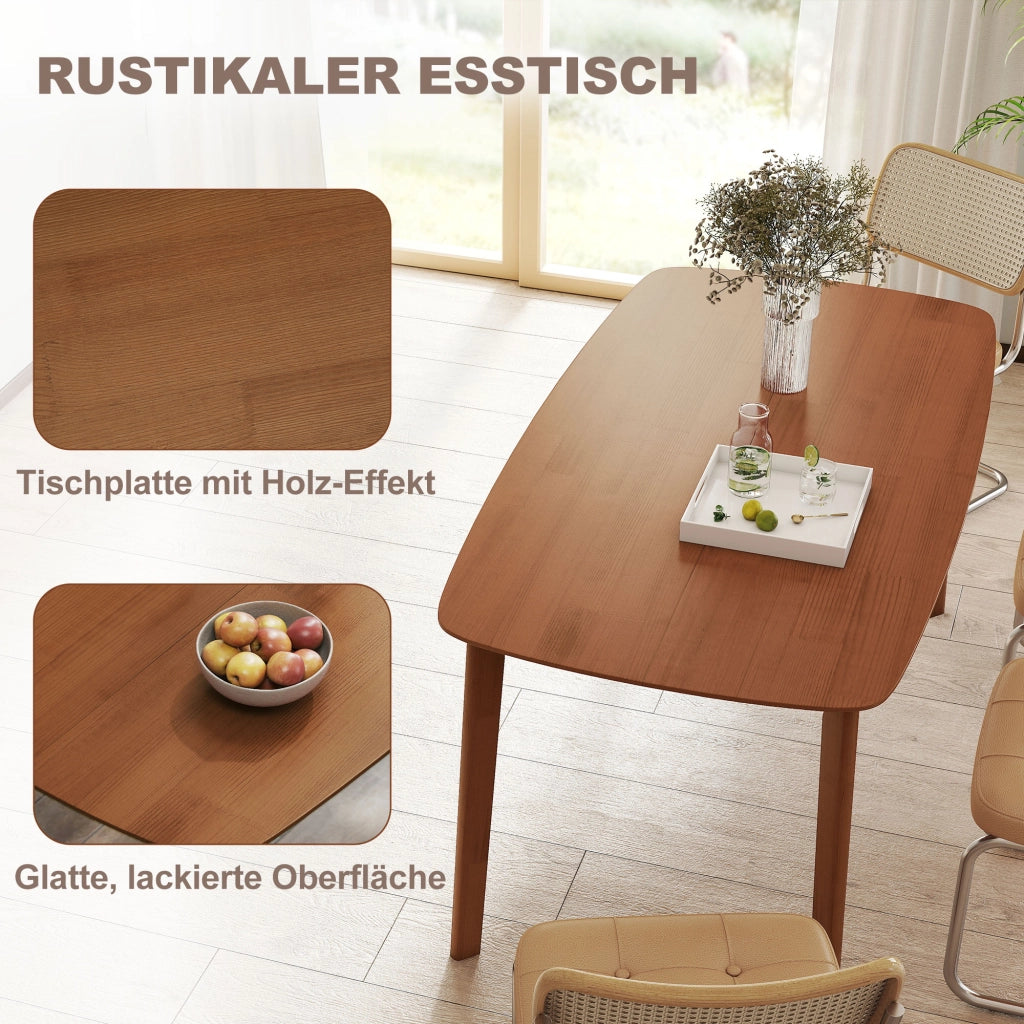 Tavolo da pranzo in legno allungabile ¨C zephmum ¨C marrone 150x80 cm
