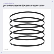 Accessori per stampante 3D - Tandem a gomma - 5 pezzi - Sistema 2GT - Prestazioni elevate - Temperatura di funzionamento -34 °C a +85 °C - Tandem distributivo