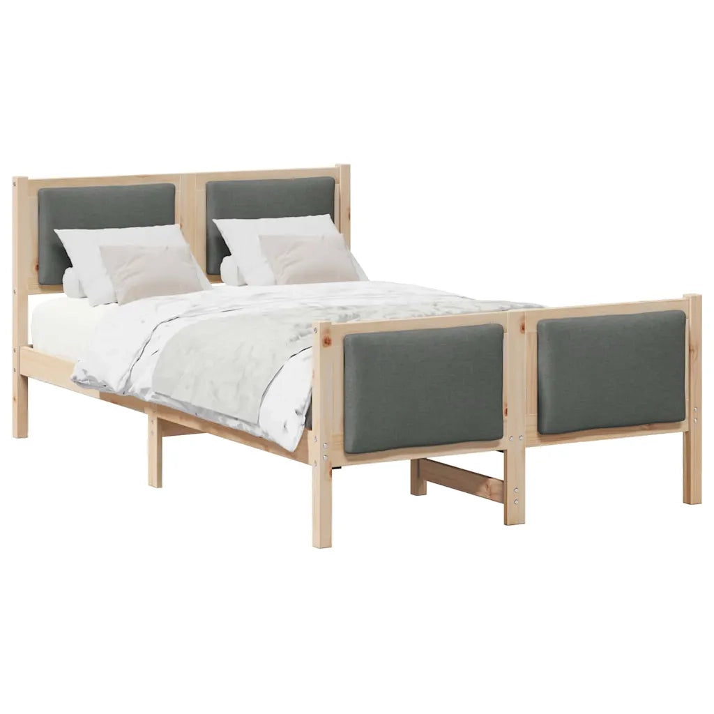 Struttura del letto Grigio scuro 120 x 190 cm Tessuto 878345