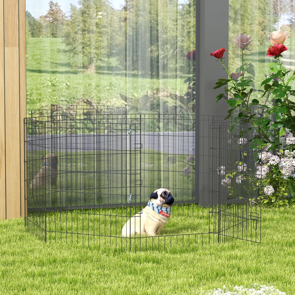 Recinto modulare per cani conigli roditori ¨C Xylo ¨C 61x91cm nero esterno interno