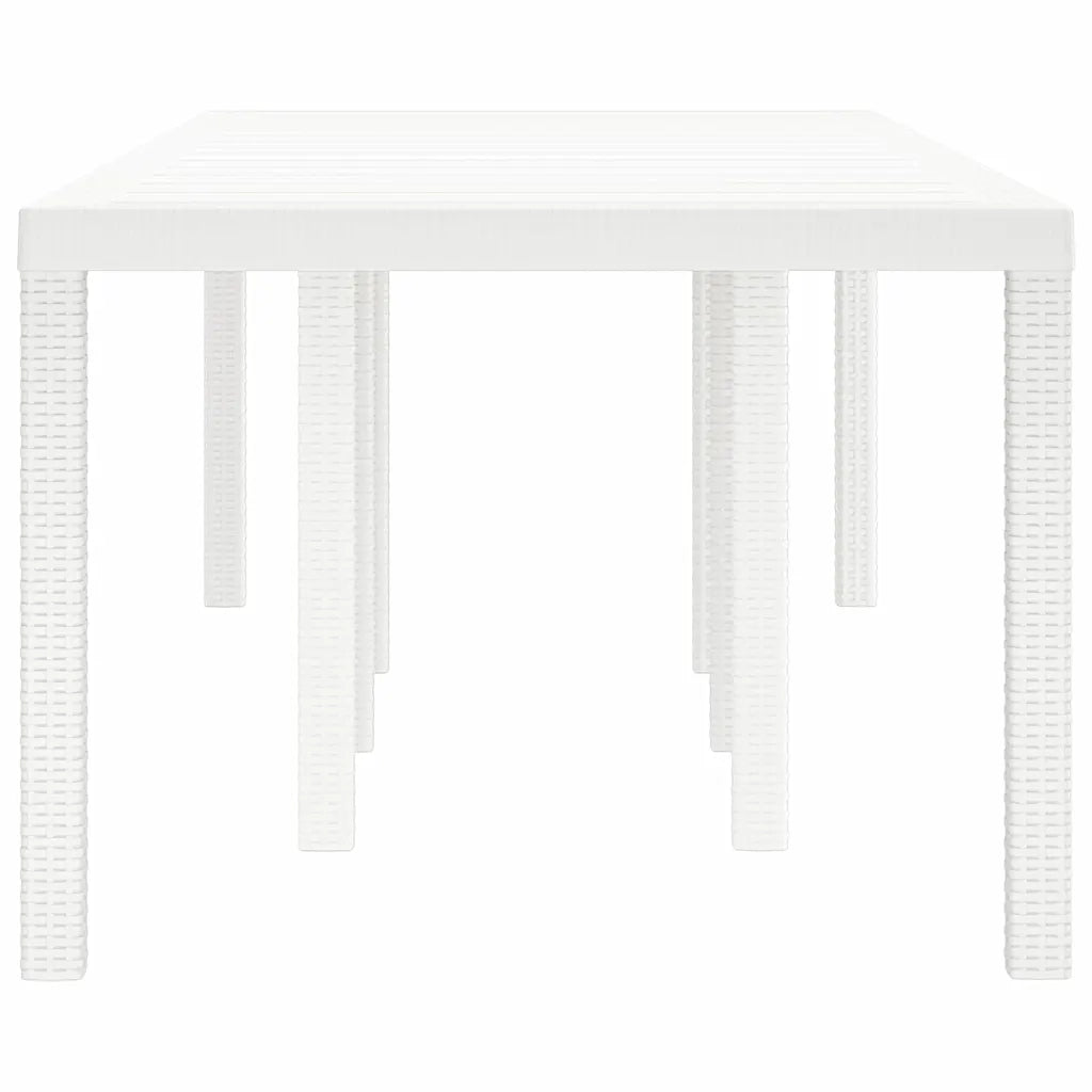 Tavolo da Giardino Bianco 250 x 100 x 73 cm polyrattan