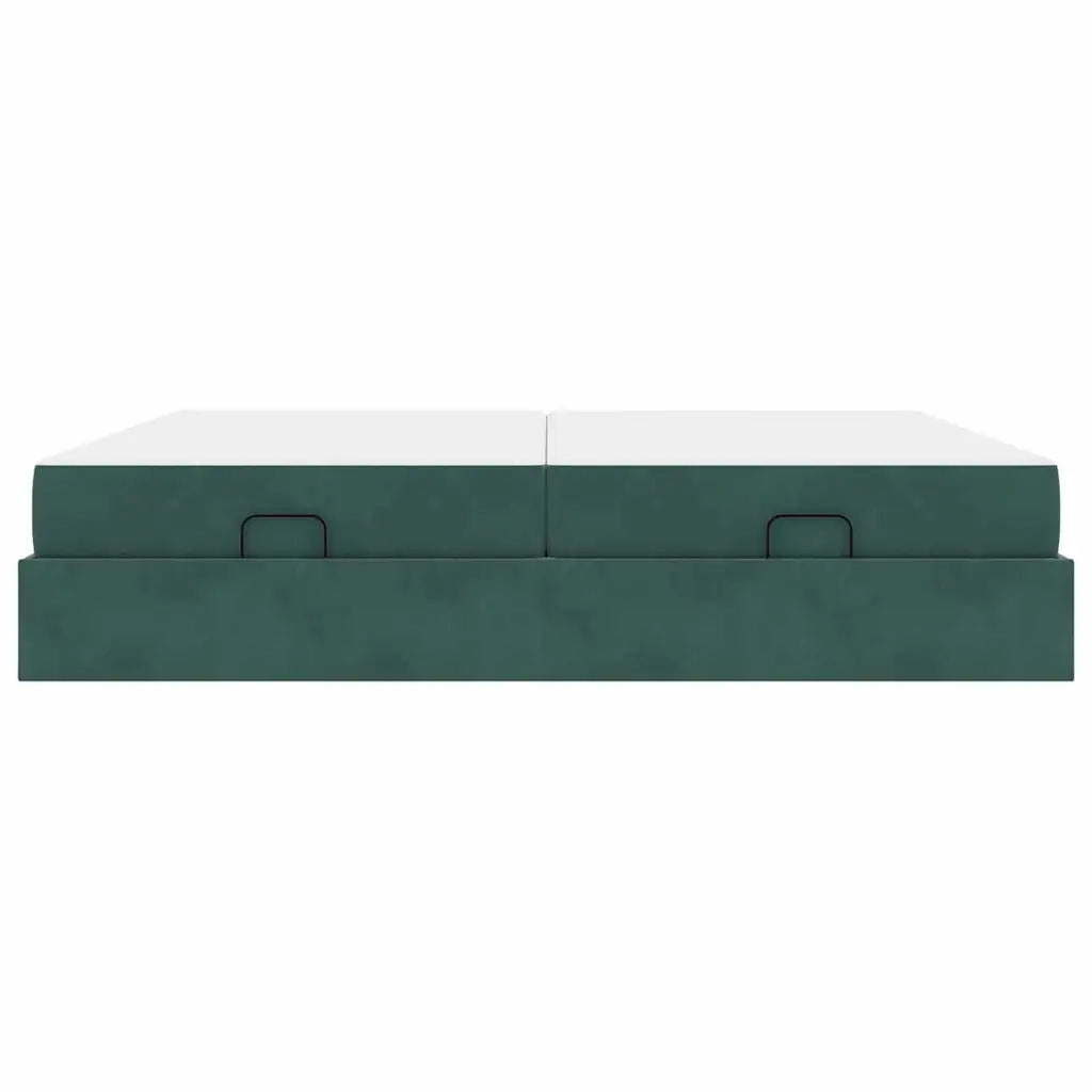 Struttura letto con materasso con materasso 2 pcs Verde Velluto 3399585