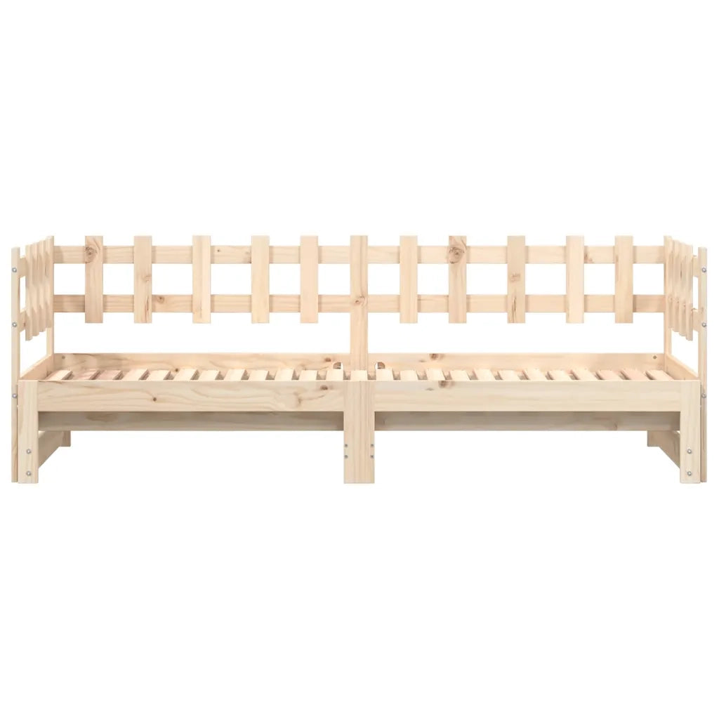 Letto singolo | Letto per adulti | Dormeuse Estraibile 2x(90x200) cm Legno Massello di Pino