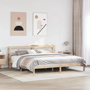 Letto senza Materasso-Struttura Letto 200x200 cm in Legno Massello di Pino 406052