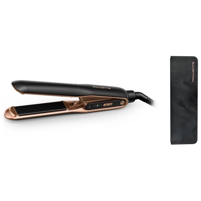 Rowenta SF8120 Ultimate Experience Piastra per Capelli Thermocare Titanio Ionica 5 Temperature 150-210°C colore Nero Rame