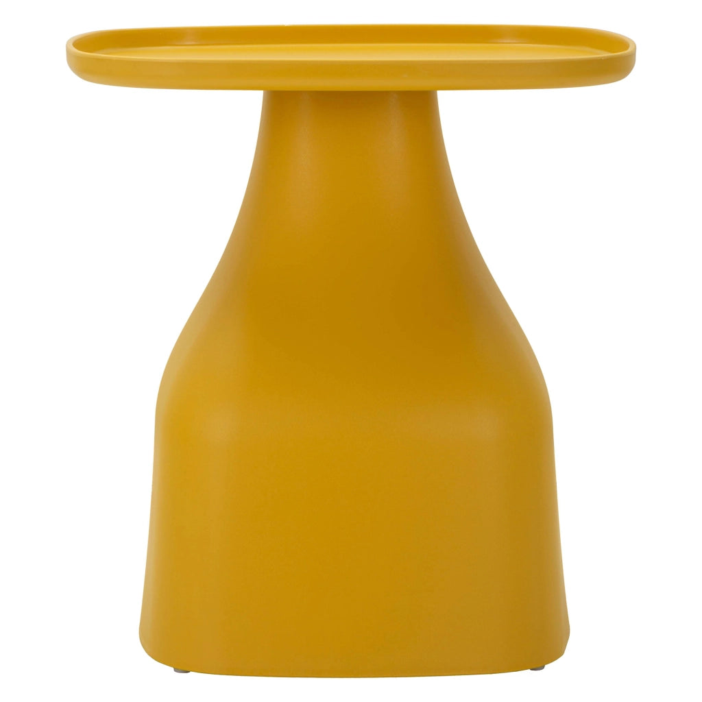 Midelt, Tavolino da Salotto Adatto per Indoor/outdoor Angoli Arrotondati, 48x48x50h cm Giallo
