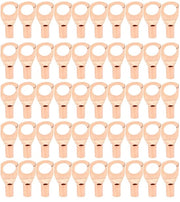 Kit di connettori a anello in rame per cavi - 50 pezzi - Assortimento - Adatto per cavi - Cavi a rilievo a freddo