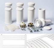 Supporto per asciugamano riscaldato - bianco - compatibile con radiatori retti e curvi