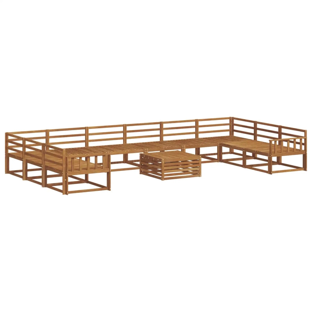 Set di divani da esterno 11 pcs Naturale