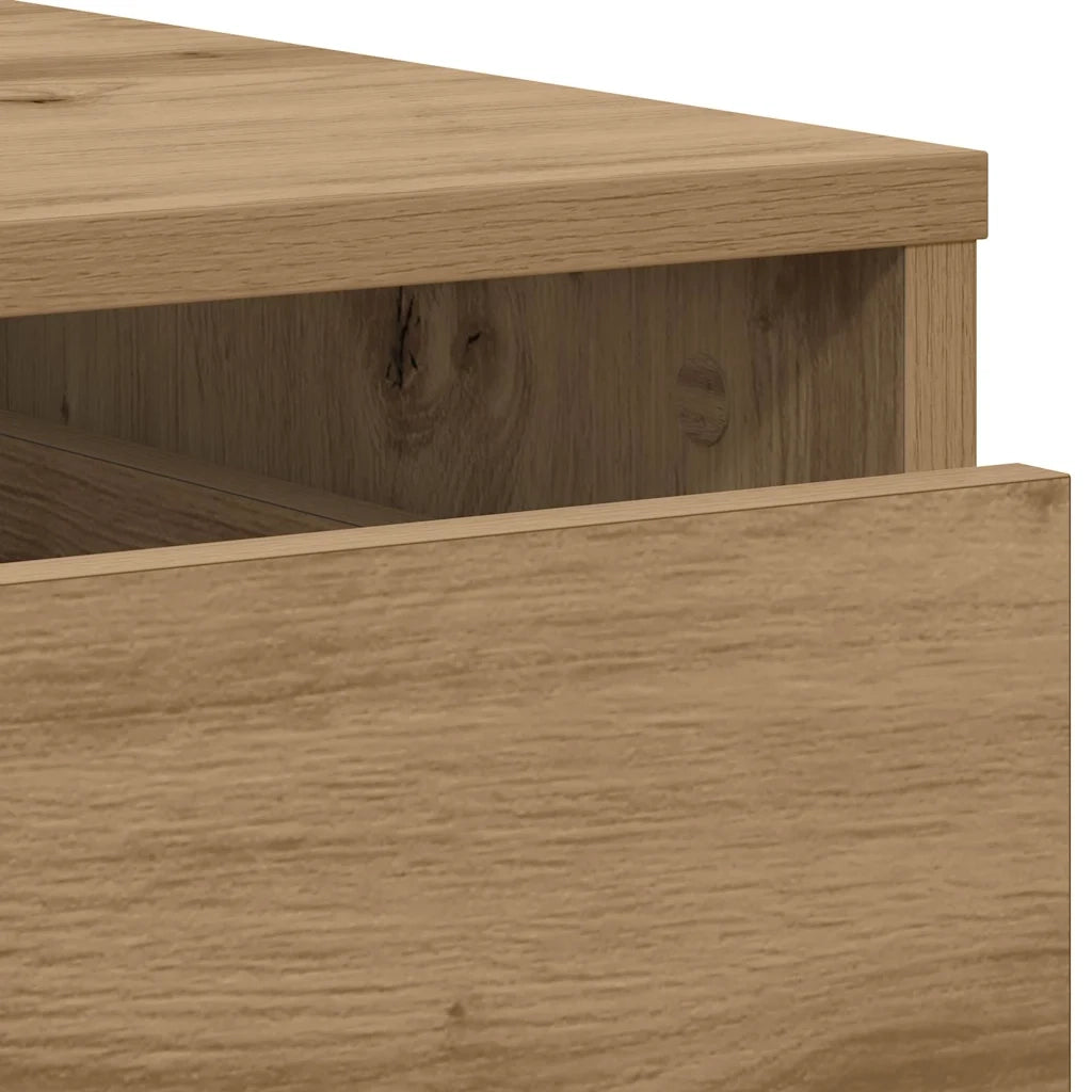 vidaXL Cassettiera Angolare Rovere Artigianale 60x41x58cm Multistrato