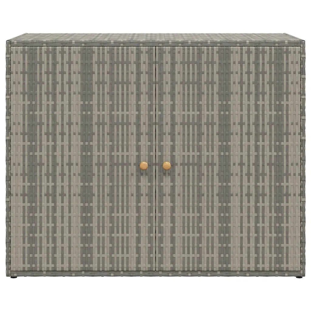 Mobile Portaoggetti da Giardino Grigio 100x55,5x80cm Polyrattan 319869