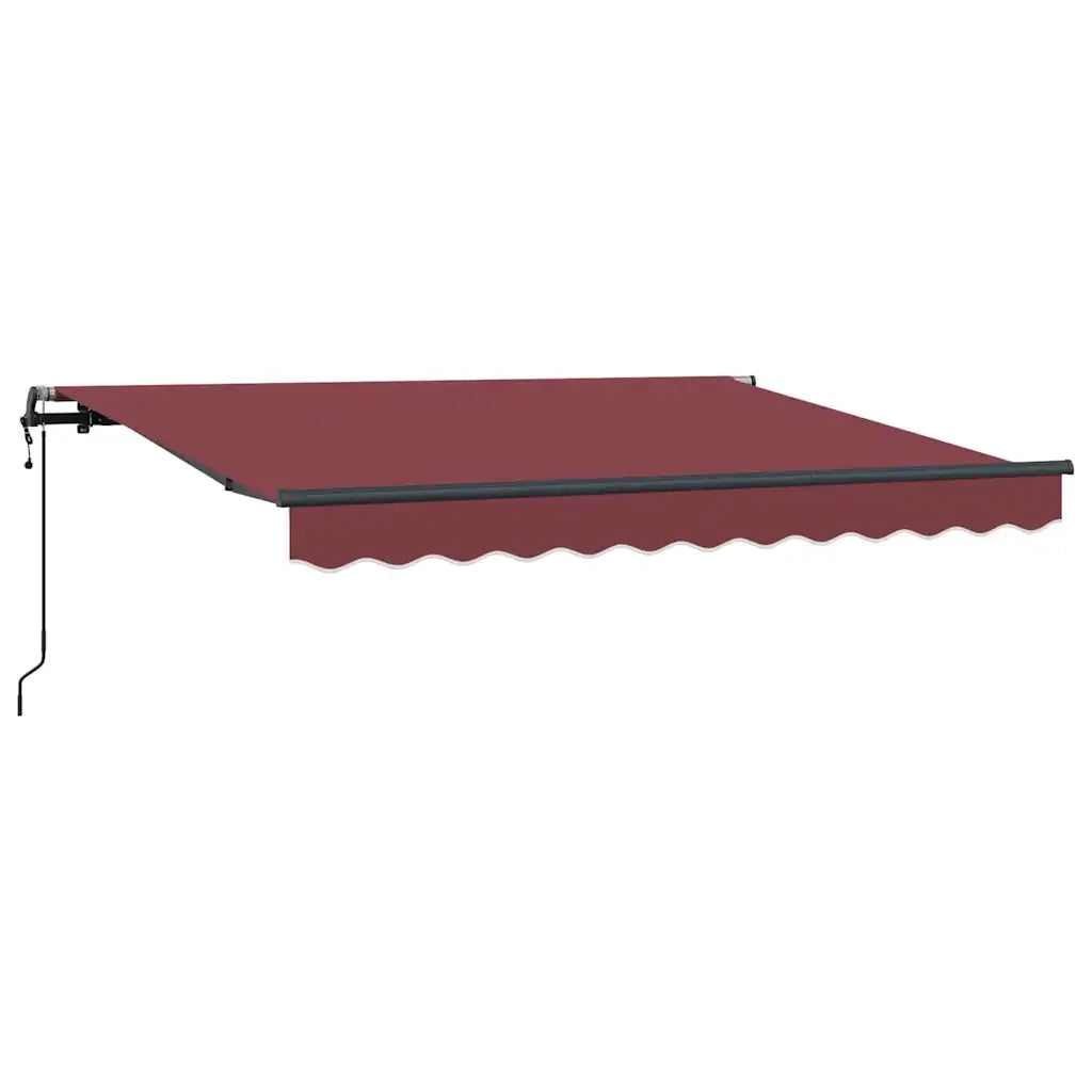 vidaXL Tenda Retrattile Borgogna 350 x 200 cm Poliestere e Alluminio