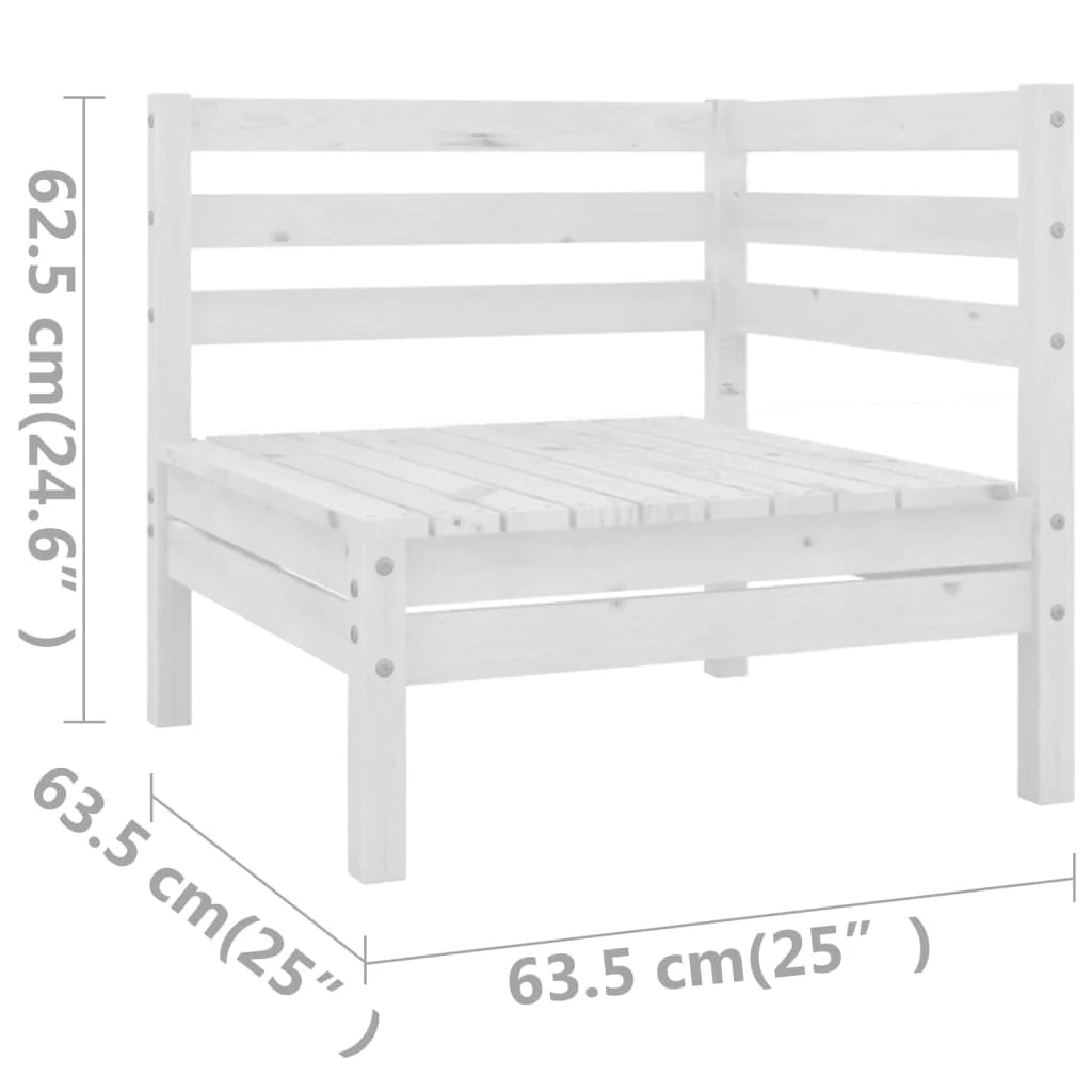 Set di mobili da giardino mobili da esterno 11 pezzi bianco legno di pino massiccio 02_0015468