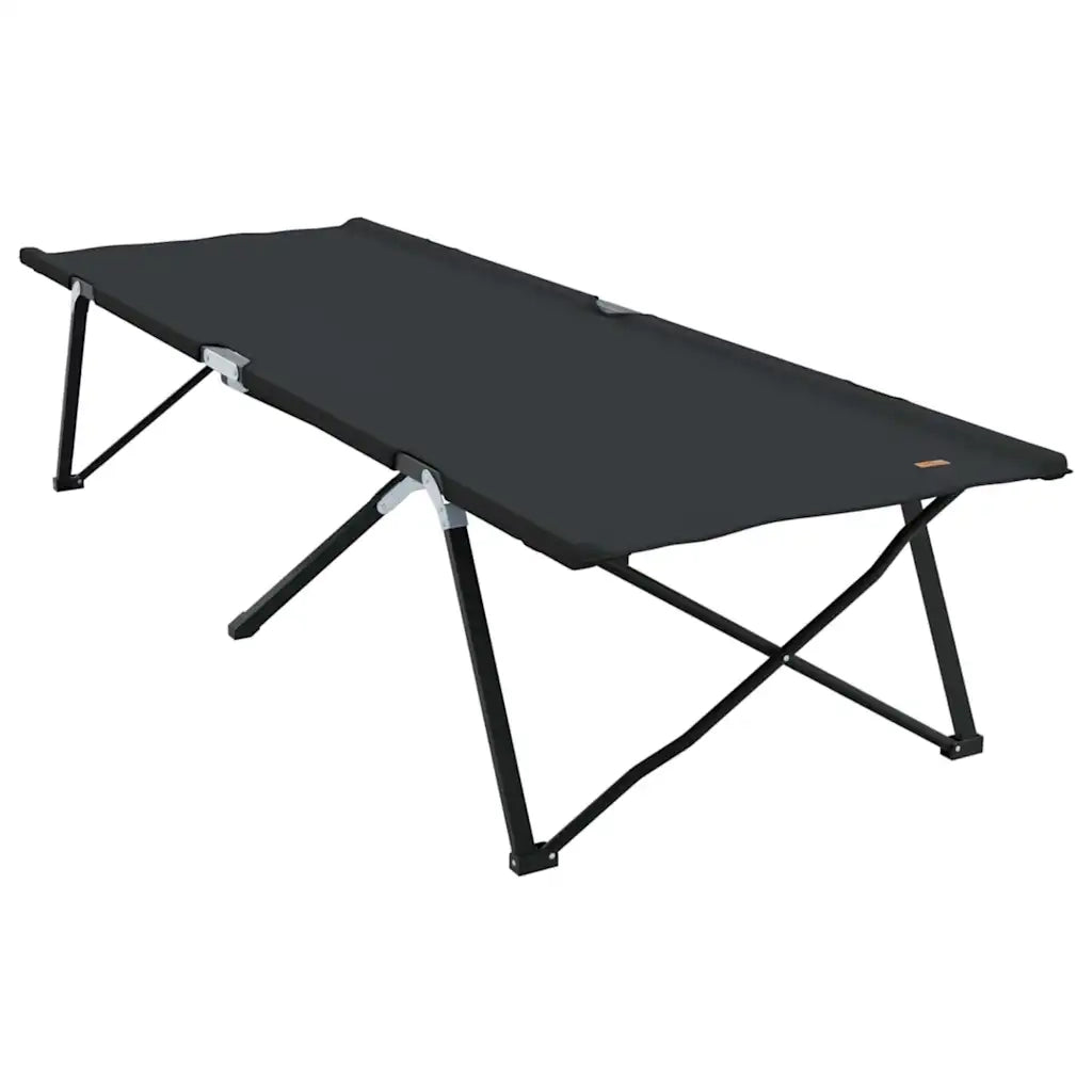 Letto da campeggio pieghevole 2 pz Nero 206 x 76 x 74 cm CFW1604316