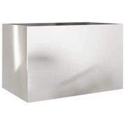Fioriera | Cassetta per fiori | Vaso Argento 62x40x39 cm in Acciaio Inox