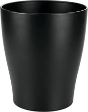 Mini contenitore per rifiuti senza coperchio - piccolo contenitore per rifiuti (diametro 22,0 cm x altezza 25,0 cm) in design semplice - contenitore per rifiuti in metallo - ca. 5 l di capacità - nero
