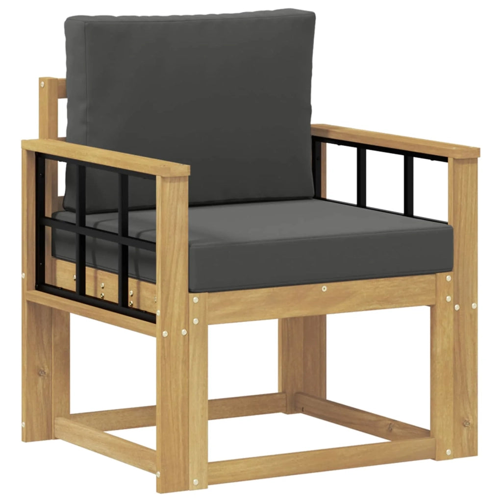 2 Pezzo Set di divani da esterno-Sofa da giardino Poliestere Bianco e Antracite 399658