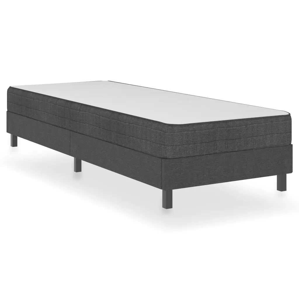 Letto a Molle Grigio in Tessuto 100x200 cm 287454