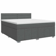 Letto box spring con materasso Grigio Scuro 140 x 190 cm 3451200