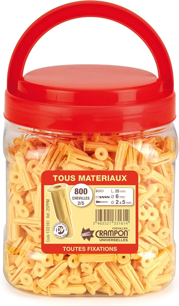 133161, Set di tasselli universali, 2/5, 800 pz.