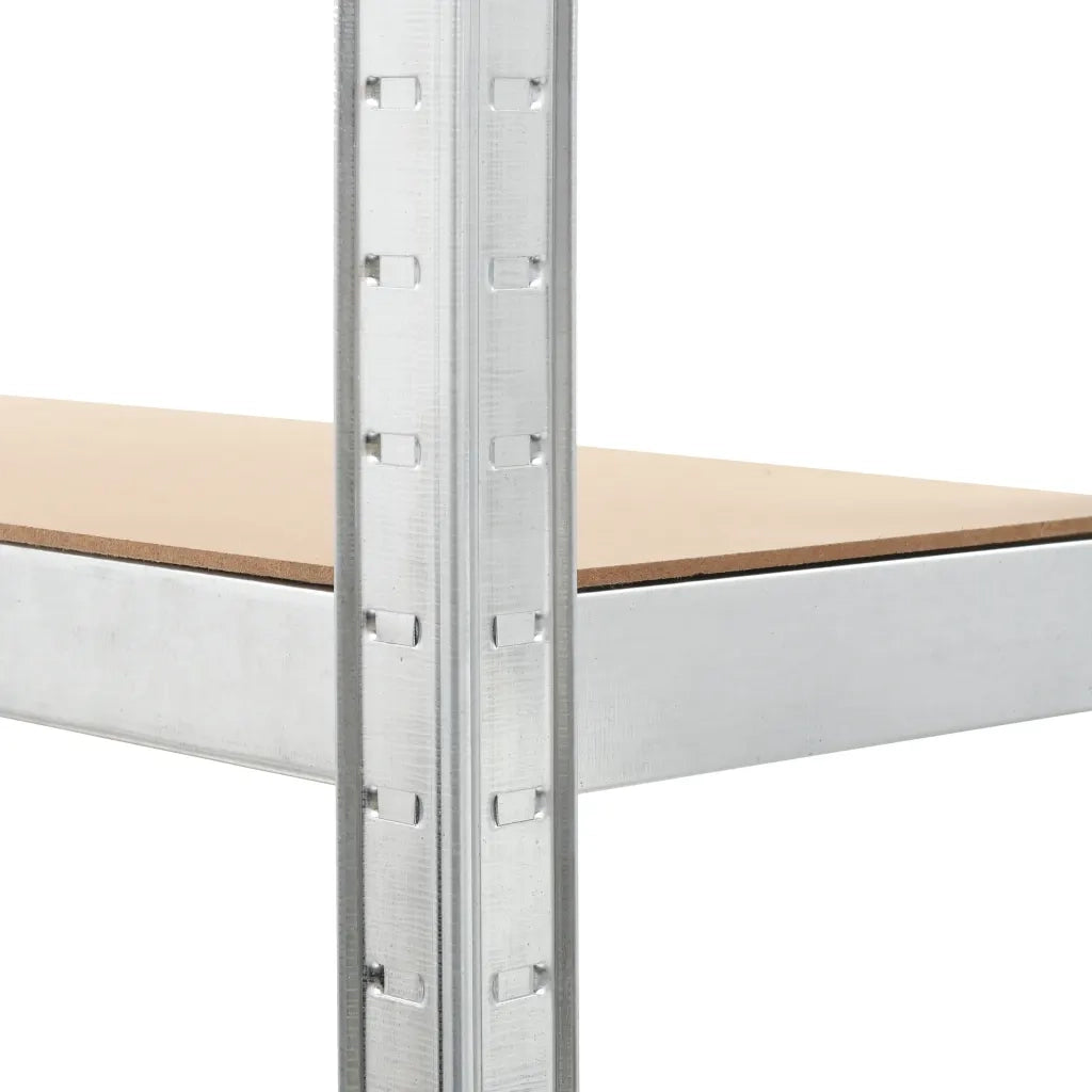 Scaffali 5 Ripiani 3 pz Argento in Acciaio e Legno Multistrato CFW8190175