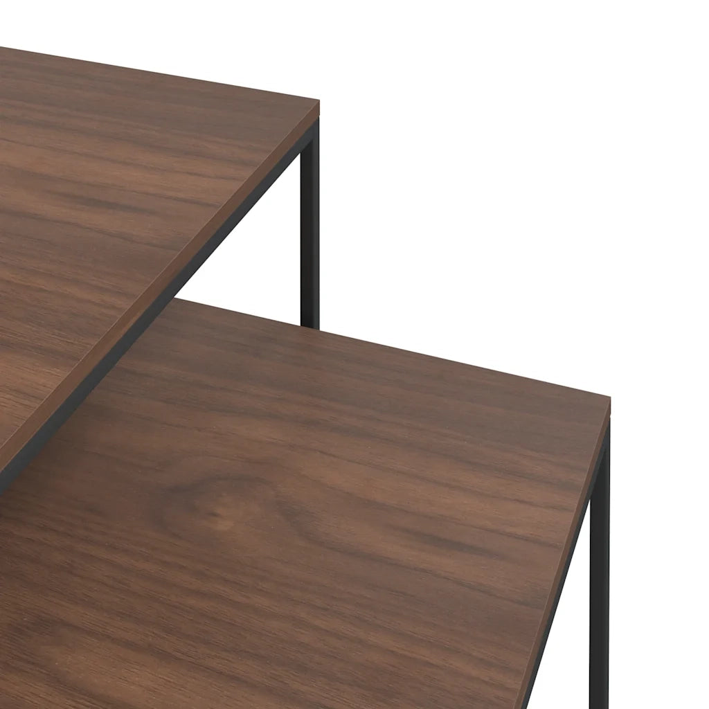 Set di Tavolini 2 pz in Legno Multistrato e Metallo 343112