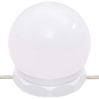 Set Tavolo da Toeletta Bianco Lucido con LED Legno Multistrato 3114111