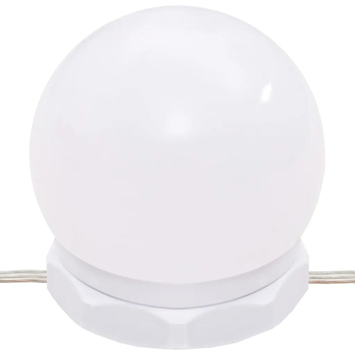 Set Tavolo da Toeletta Bianco Lucido con LED Legno Multistrato 3114111