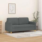 Divano a 2 Posti-Sofa 2 Posti Grigio Scuro 140 cm in Tessuto 254692