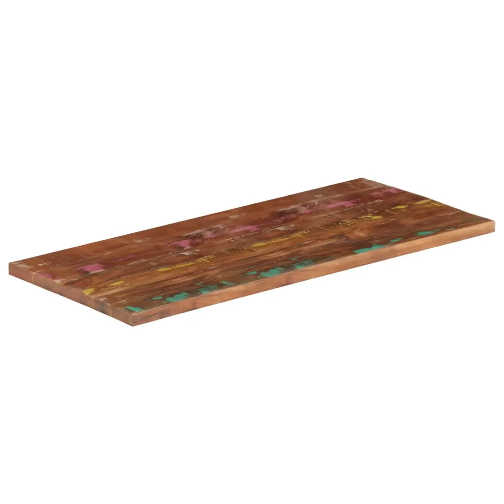 Piano Tavolo 100x60x2,5 cm Rettangolare in Massello di Recupero 371063