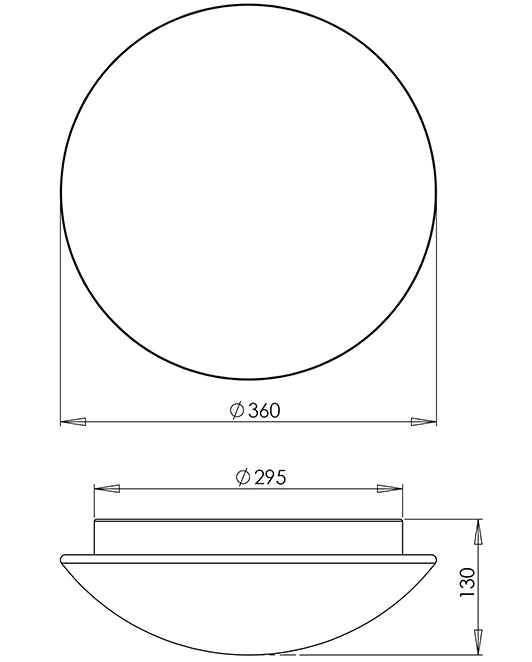 Pandora LED Plafoniera Moderna in Metallo e Vetro Soffiato 36cm, 24W, 2950 lm, 3000K, Dimmerabile a Taglio di Fase, Colore Bianco - IP20 Classe 1