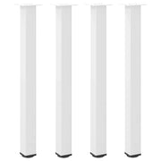 Gambe per tavolo da bar 4 pz bianche 100-102 cm in acciaio 4012477