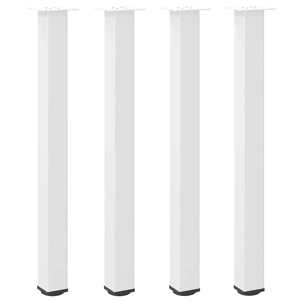Gambe per tavolo da bar 4 pz bianche 100-102 cm in acciaio 4012477