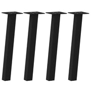 Gambe per Tavolino da Caffè 4 pz Nere 42 cm Acciaio