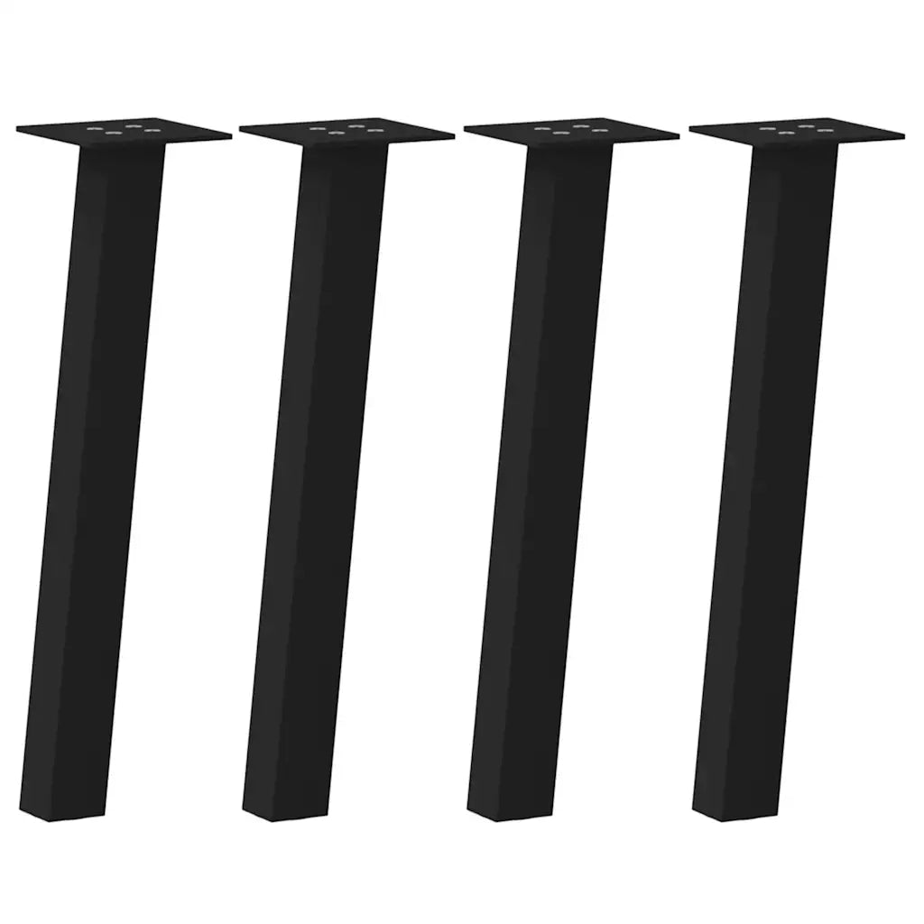 Gambe per Tavolino da Caffè 4 pz Nere 42 cm Acciaio