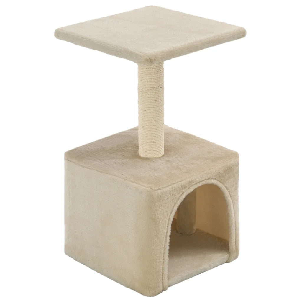 Albero per Gatti con Tiragraffi in Sisal 55 cm Beige CFW4177909